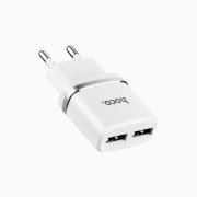 Превью Сетевое зарядное устройство HOCO C12 2USB (белое) &mdash; 3