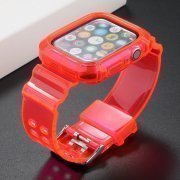 Превью Ремешок для Apple Watch 42 mm прозрачный с кейсом (розовый) &mdash; 2