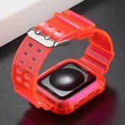Превью Ремешок для Apple Watch 42 mm прозрачный с кейсом (розовый) &mdash; 3