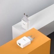 Превью Сетевое зарядное устройство Hoco C80A USB/Type-C с кабелем для Apple (Lightning - Type-C) (белое) &mdash; 11