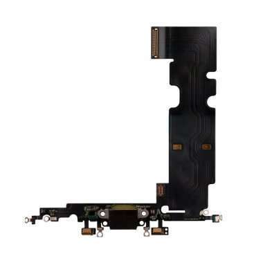 Шлейф для Apple iPhone 8 Plus на разъем зарядки/микрофон (черный) Премиум &mdash; 1