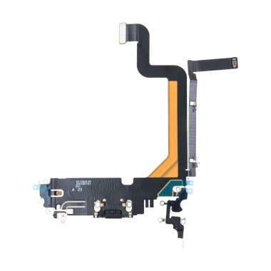 Шлейф для Apple iPhone 14 Pro Max на разъем зарядки/микрофон (черный) Премиум — 1