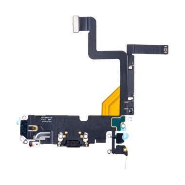 Шлейф для Apple iPhone 14 Pro на разъем зарядки/микрофон (черный) Премиум &mdash; 2