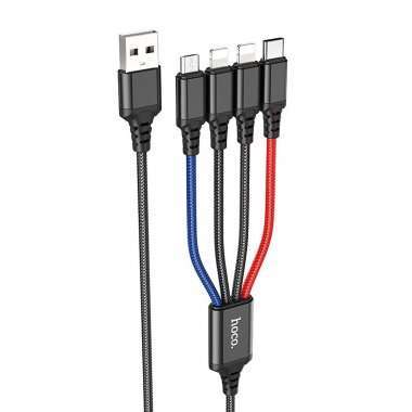 Кабель Hoco X76 4in1 (USB - Multi connector) (разноцветный) — 1