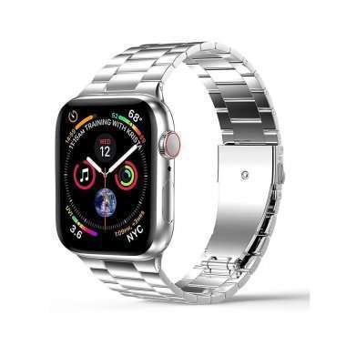 Ремешок ApW36 для Apple Watch 38 mm металл блочный на застежке (серебристый) — 1