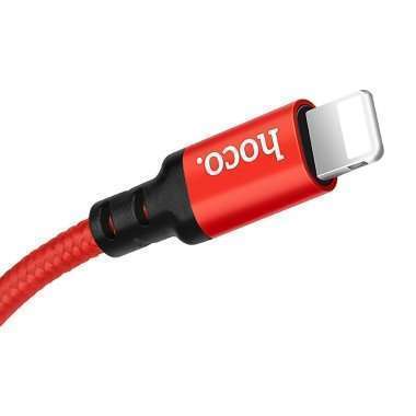 Кабель Hoco X14 (USB - lightning) 200см (черно-красный) — 4