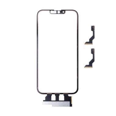 Стекло с тачскрином в рамке для Apple iPhone 13 в сборе с OCA пленкой (черное) — 1