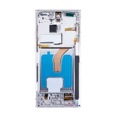Дисплейный модуль с тачскрином для Samsung Galaxy S22 Ultra (S908B) (белый) (OLED) &mdash; 1