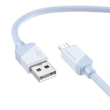 Кабель Borofone BX107 (USB - micro USB) 100см (синий) — 1